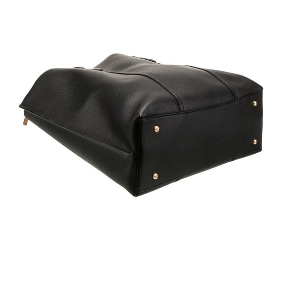 Tory Burch Black Leather Tote with Camel Leather Interor - Picture 4 of 6